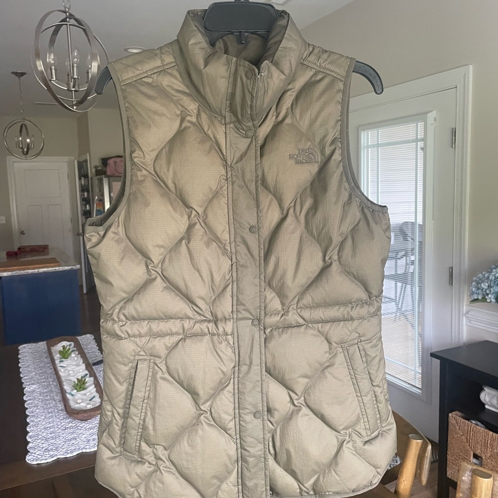 The North Face Green Quilted Sleeveless Vest